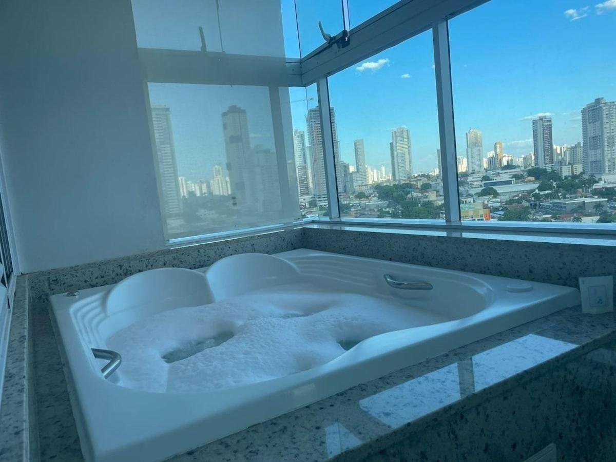 1 Qts.| 2 Hosp. | Jacuzzi Na Varanda | Linda Vista Goiania Bagian luar foto